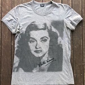 2008 Dolce & Gabbana Bette Davis Archival T-Shirt Tee Rare Movie Graphic 52 L
